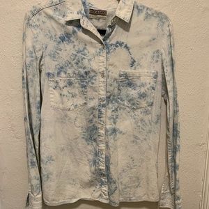 Maison Scotch Acid Wash Denim Button Down